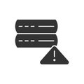 Server Error Icon - Database Alert Icon Royalty Free Stock Photo