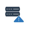 Server Error Icon - Database Alert Icon Royalty Free Stock Photo