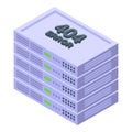 Server error icon isometric vector. Internet connection Royalty Free Stock Photo
