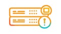 Server Error Icon: Network Issue and Data Problem, vector design Generative AI Royalty Free Stock Photo