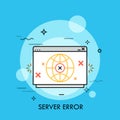Server error thin line concept