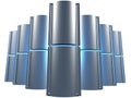 Server farm blue Royalty Free Stock Photo