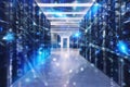 Server farm with network connection effects and codes