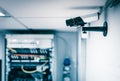 Server farm security camera Royalty Free Stock Photo