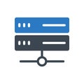 Server  glyph flat icon Royalty Free Stock Photo