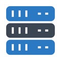 Server glyphs double color ico Royalty Free Stock Photo