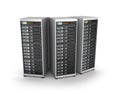 IT server grid, over white Royalty Free Stock Photo