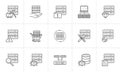 Server hand drawn outline doodle icon set. Royalty Free Stock Photo