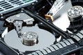 Server harddrive with open lid Royalty Free Stock Photo