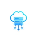 Server, hosting, cloud storage icon