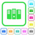 Server hosting vivid colored flat icons icons Royalty Free Stock Photo