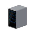 Server icon. Desktop computer. Windows eleven icons. Online network hub station. Royalty Free Stock Photo