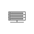 server icon. Element of Internet related icon for mobile concept and web apps. Thin line server icon can be used for web and