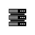 Server icon. Simple glyph, flat vector of Technology icons for UI and UX, website or mobile application Royalty Free Stock Photo