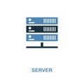 Server icon in two colors. Simple element symbol. Server icon design from computer collection. Perfect for web design, apps, softw Royalty Free Stock Photo