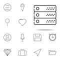 server icon. web, minimalistic icons universal set for web and mobile Royalty Free Stock Photo