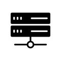 Server glyph flat  icon Royalty Free Stock Photo
