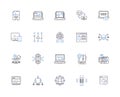 Server icons outline icons collection. Server, Icons, Network, Computing, System, Computer, Cloud vector and Royalty Free Stock Photo