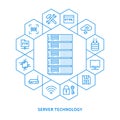 Server infrastructure vector illustration