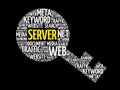 Server Key word cloud Royalty Free Stock Photo