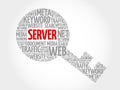 Server Key word cloud Royalty Free Stock Photo