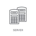 Server linear icon. Modern outline Server logo concept on white