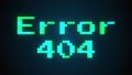 Server message Error 404 on a black background, 3d rendering. Computer generated text about the requested page was not Royalty Free Stock Photo