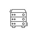 Server, networking icon. Simple line, outline vector elements of storage and cloud icons for ui and ux, website or mobile Royalty Free Stock Photo