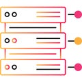 Server outline icon data storage cloud computer Royalty Free Stock Photo