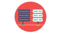 Server Rack Data Center Icon - IT, Networking Cloud Computing, vector design Generative AI Royalty Free Stock Photo