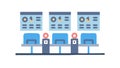 Server Rack and Data Center Infrastructure, vector design Generative AI Royalty Free Stock Photo
