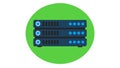 Server Rack Data Center Network Infrastructure Cloud Computing, vector design Generative AI Royalty Free Stock Photo