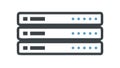 Server Rack Data Storage Icon for IT Computing, vector design Generative AI Royalty Free Stock Photo