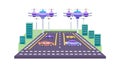Server Rack Digital Flow. Cloud Computing Infrastructure, vector design Generative AI Royalty Free Stock Photo