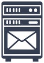 Server Rack Hosting Email Message Illustration for Business Communication Royalty Free Stock Photo
