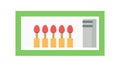 Server rack icon, data center network hardware graphic, vector design Generative AI Royalty Free Stock Photo