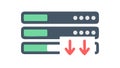 Server Rack Icon. Data Center, Network Storage, Cloud Computing, vector design Generative AI Royalty Free Stock Photo