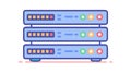 Server rack icon, for data centers, networking, or cloud computing, vector design Generative AI Royalty Free Stock Photo