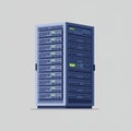 Server Rack Illustration - Data Storage and Network Infrastructure Royalty Free Stock Photo