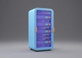 Server Rack Illustration on Gray Background for Technology Concepts Royalty Free Stock Photo