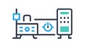 Server Rack Indicator, Data Center Monitoring, vector design Generative AI Royalty Free Stock Photo