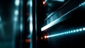 Server Rack Lights Neon LEDs (ai generated) Royalty Free Stock Photo