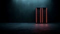 Server Rack Lights Neon LEDs (ai generated) Royalty Free Stock Photo