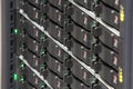Server rack with multiple hard drives Royalty Free Stock Photo