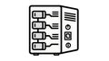 Server Rack or Network Device Vector Icon Royalty Free Stock Photo