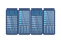 Server rack, network station, database hosting, storage, cloud storage, administration. Royalty Free Stock Photo