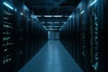 Server racks in computer network room data center Royalty Free Stock Photo