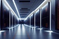Server racks in computer network security server room data center., generative ai Royalty Free Stock Photo