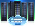 Server Racks Realistic Login Icon Royalty Free Stock Photo