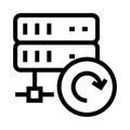 Server refresh vector glyphs icon